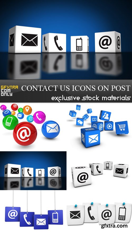 Contact Us Icons On Post - 6 UHQ JPEG