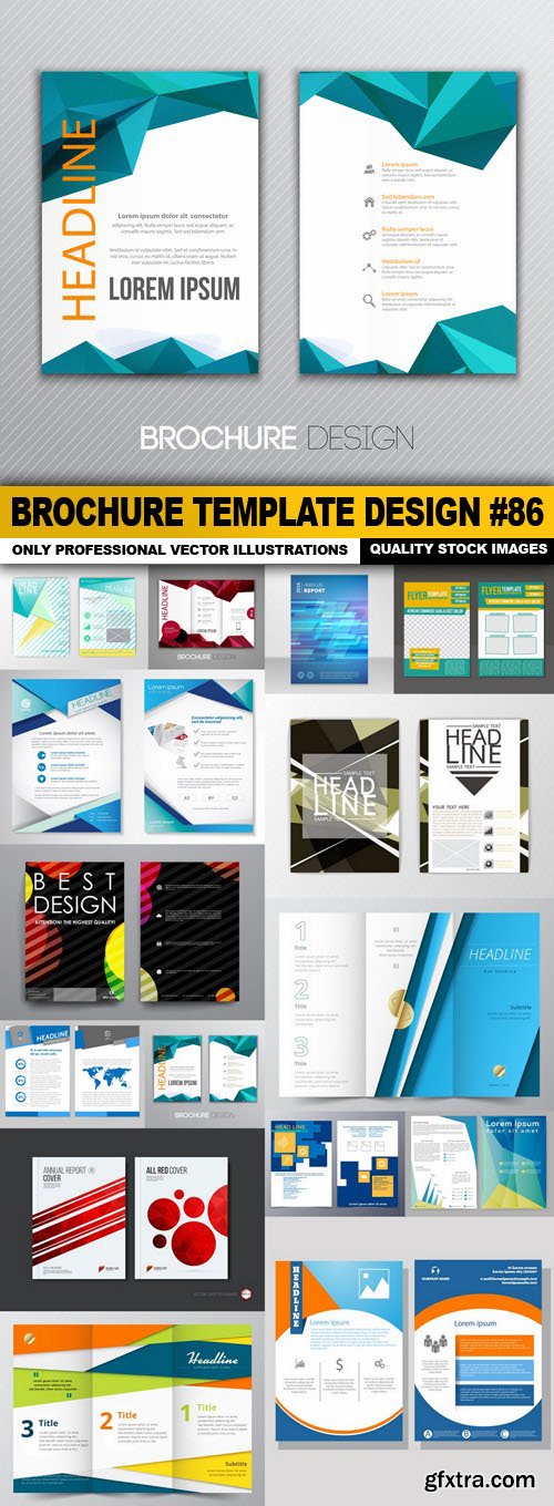 Brochure Template Design #86 - 15 Vector