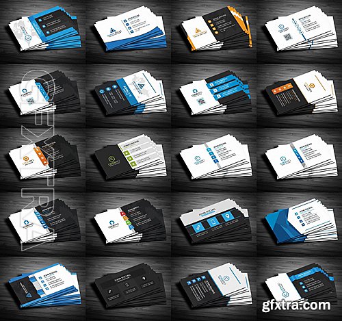 CM - 100 Modern BusinessCards Mega Bundle 596025