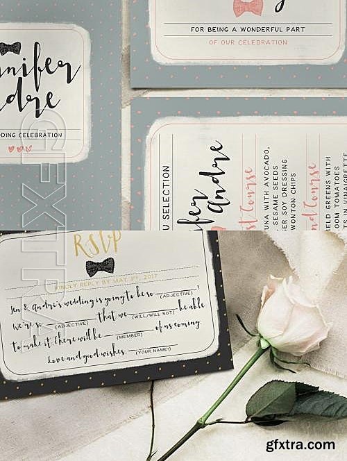 CM - Sweet Polka Dots Wedding Invitation 595510