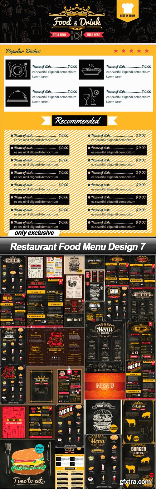 Restaurant Food Menu Design 7 - 32 EPS