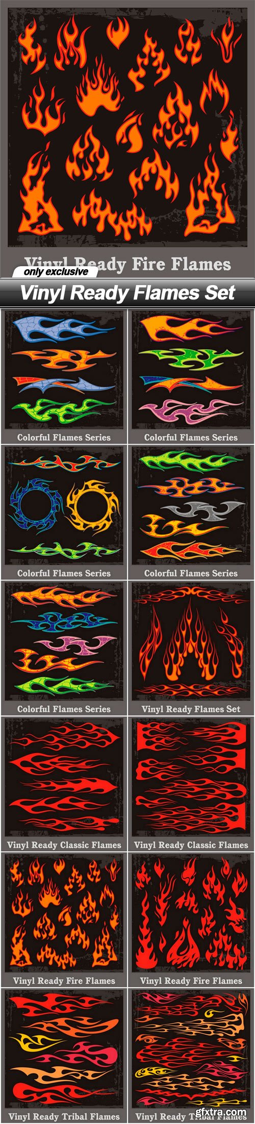 Vinyl Ready Flames Set - 12 EPS