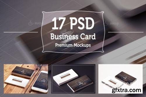 CreativeMarket 17 PSD Business Card Mockups 270796