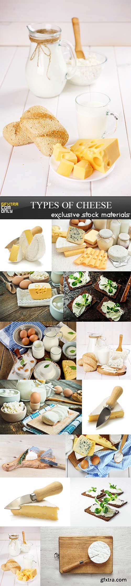 Types of cheese, 14  x  UHQ JPEG