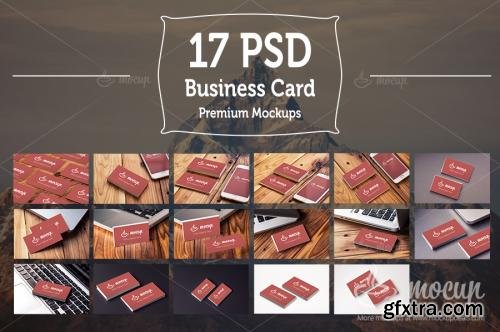 CreativeMarket 17 PSD Business Card Mockups 270796