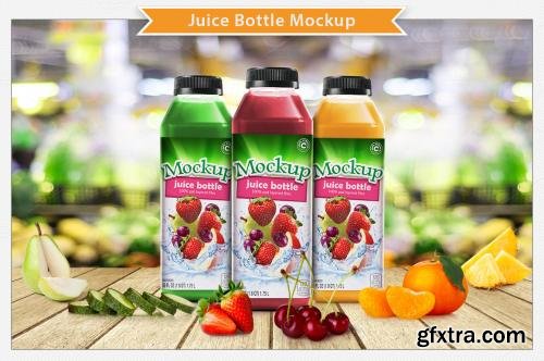 CreativeMarket Juice Bottle Mockup 288284