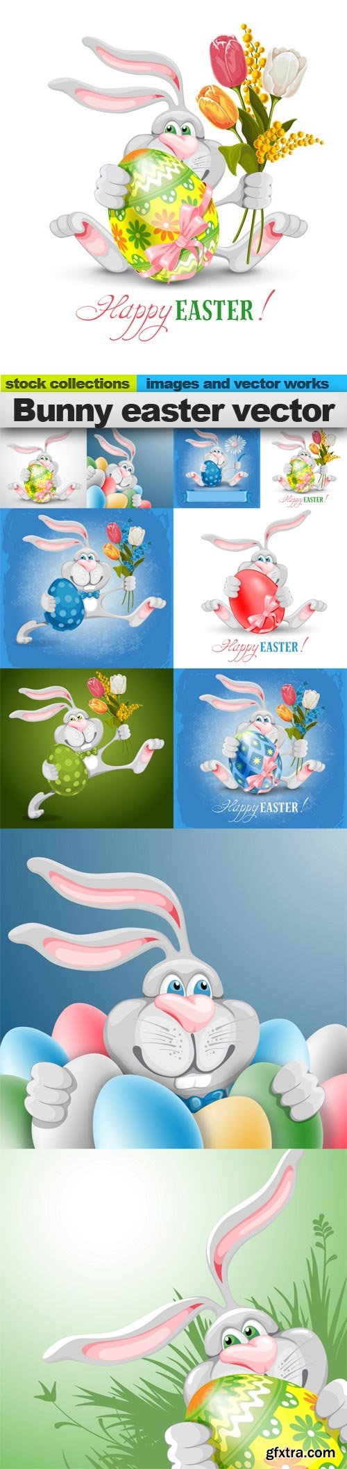 Bunny easter vector, 10 x EPS