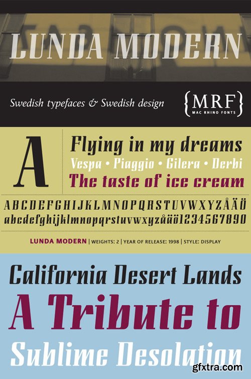 Lunda Modern Font Family $49