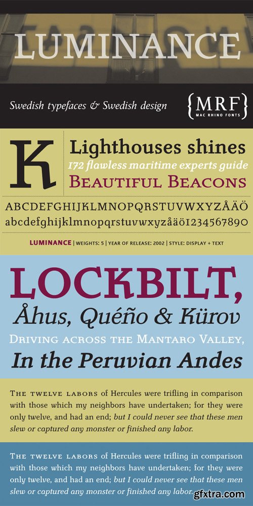 Luminance Font Family $89