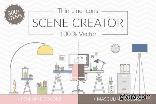 CM - Vector Thin Line Scene Creator 583830