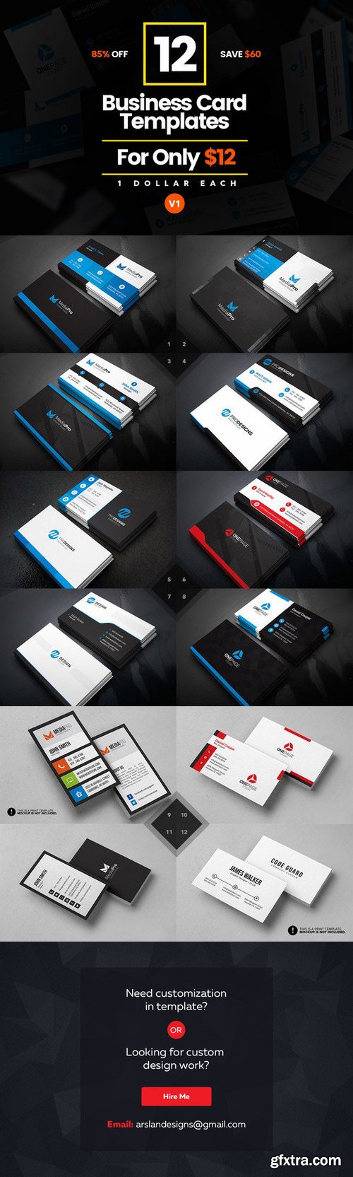 CM - 12 Business Card Bundle v1 588398