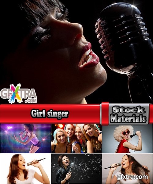 Girl Collection woman microphone music singer singing singer 25 HQ Jpeg