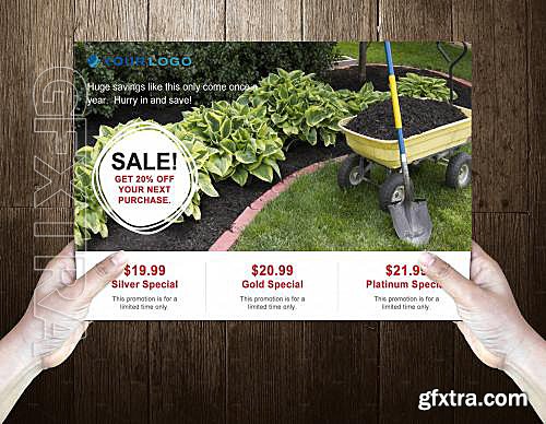 CM - Gardening Post Card Template 589723