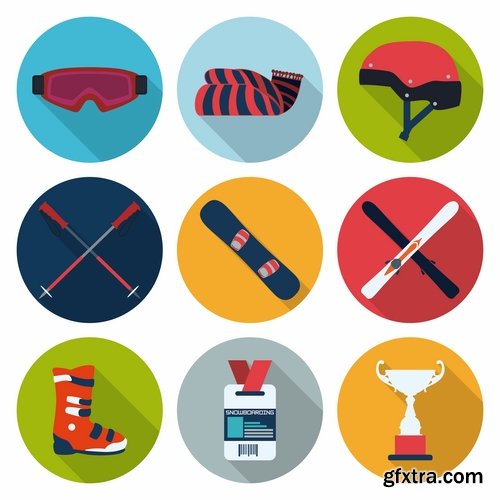 Sports icon collection different sports vector image 25 EPS