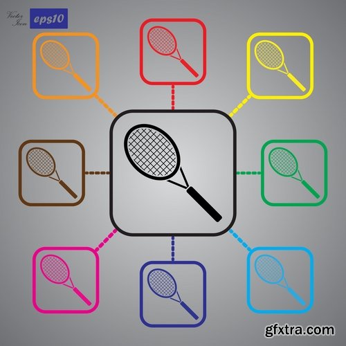 Sports icon collection different sports vector image 25 EPS