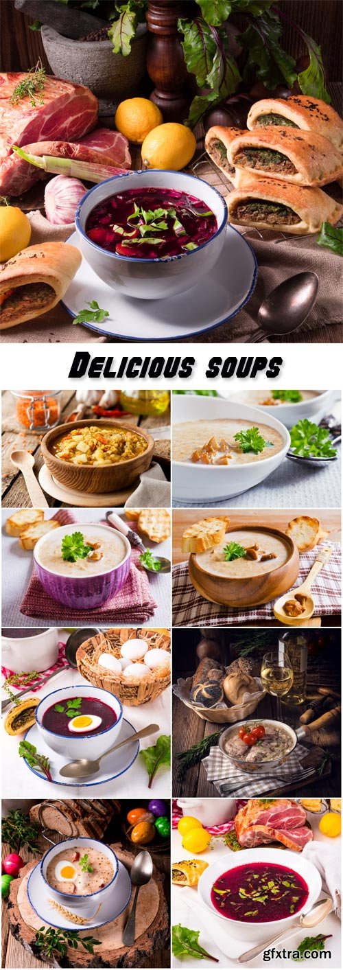 Delicious soups, vegetarian food