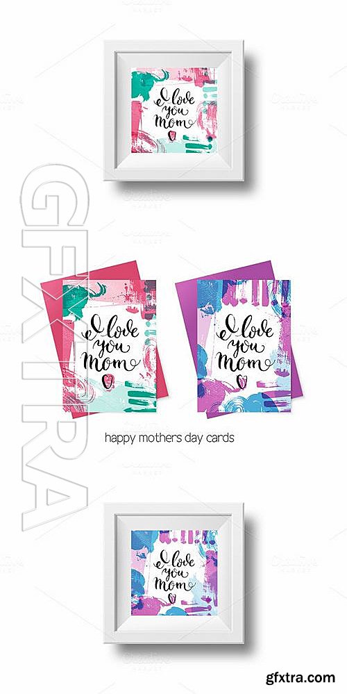 CM - Happy Mothers Day Cards Vector Set 581667