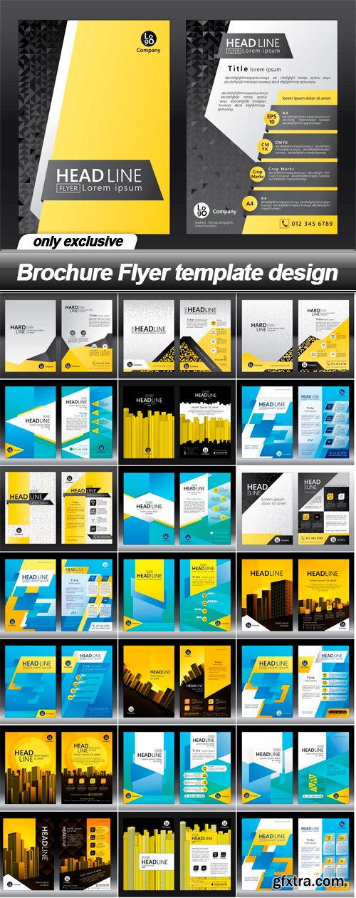 Brochure Flyer template design - 22 EPS