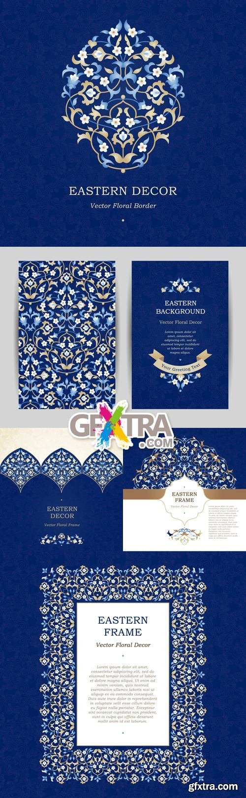 Eastern Decorative Backgrounds Vector