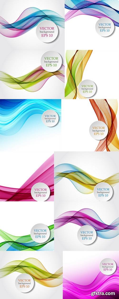 Abstract Backgrounds with Color Spirals &amp; Waves 2