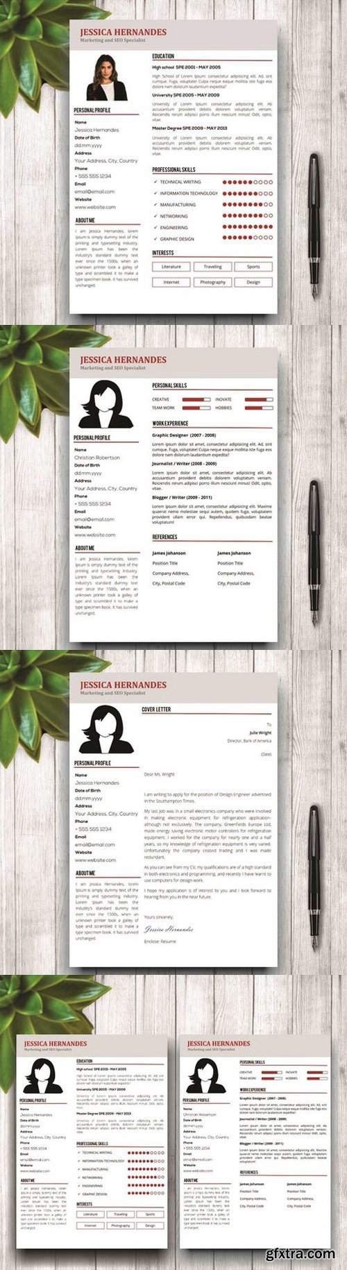 CM - Clean Resume Template + Cover Letter 589990