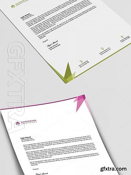 CM - Abstract Letterhead Design 580344