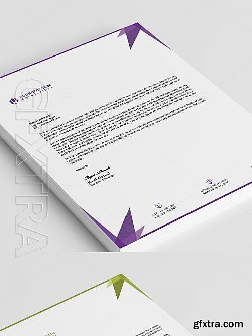 CM - Abstract Letterhead Design 580344