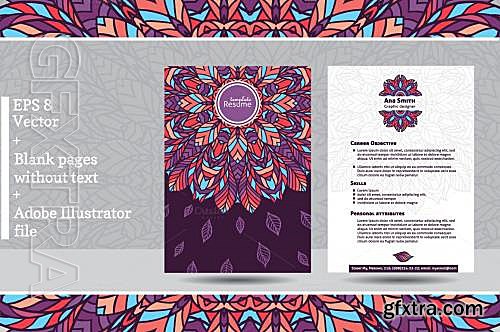 CM - Resume with colorful ornamet 586398