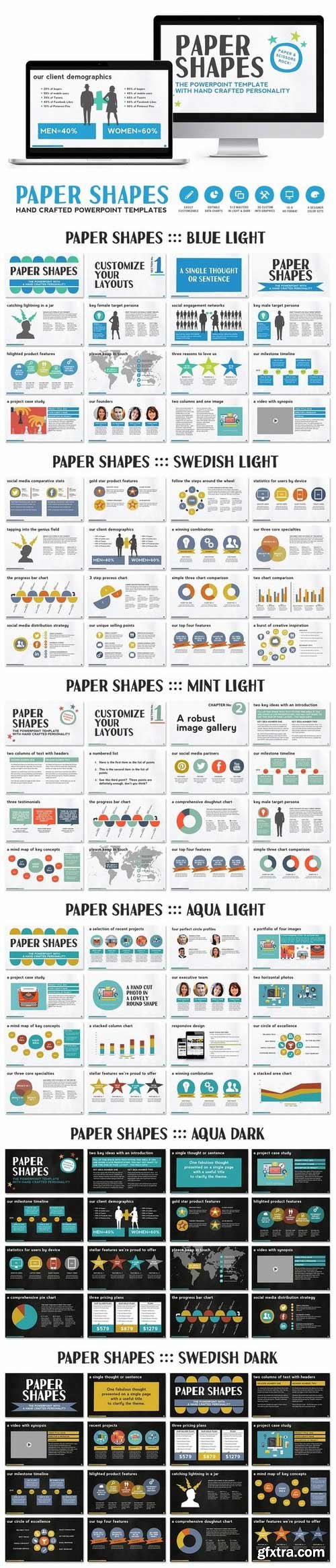 CM - Paper Shapes Powerpoint Presentation 589811