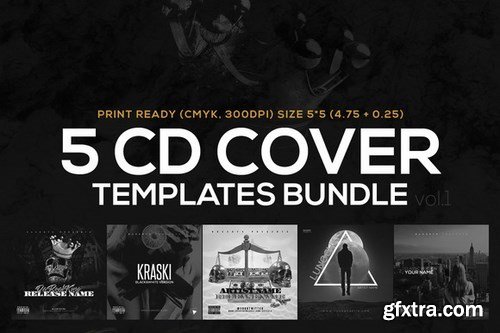 CM - 5 CD Cover Templates Bundle vol.1 515029