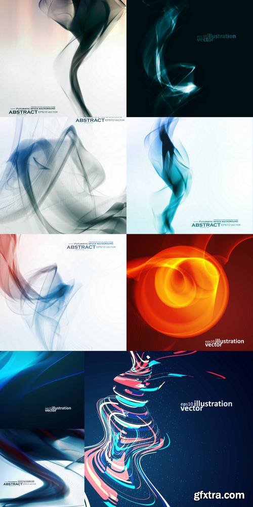 Abstract Dynamic Background - Futuristic Wavy Vector Illustration