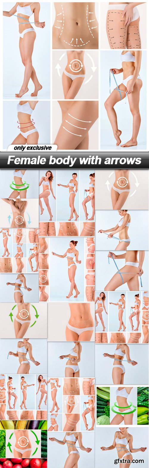 Female body with arrows - 21 UHQ JPEG