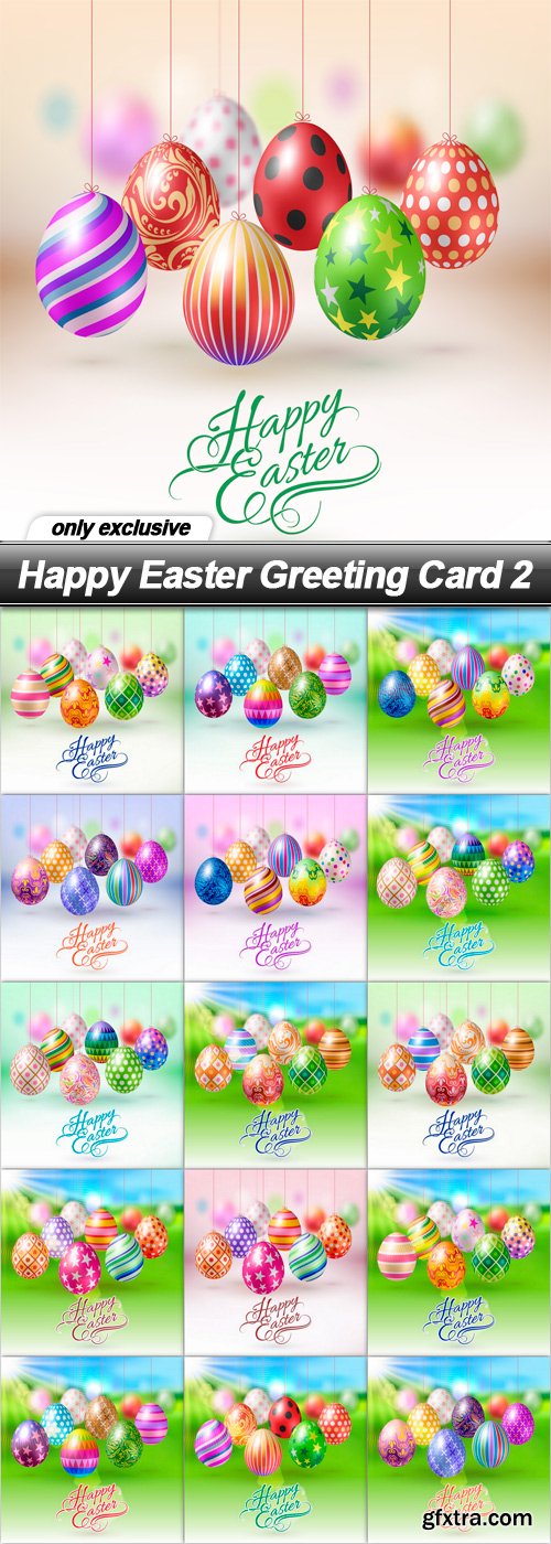 Happy Easter Greeting Card 2 - 16 EPS