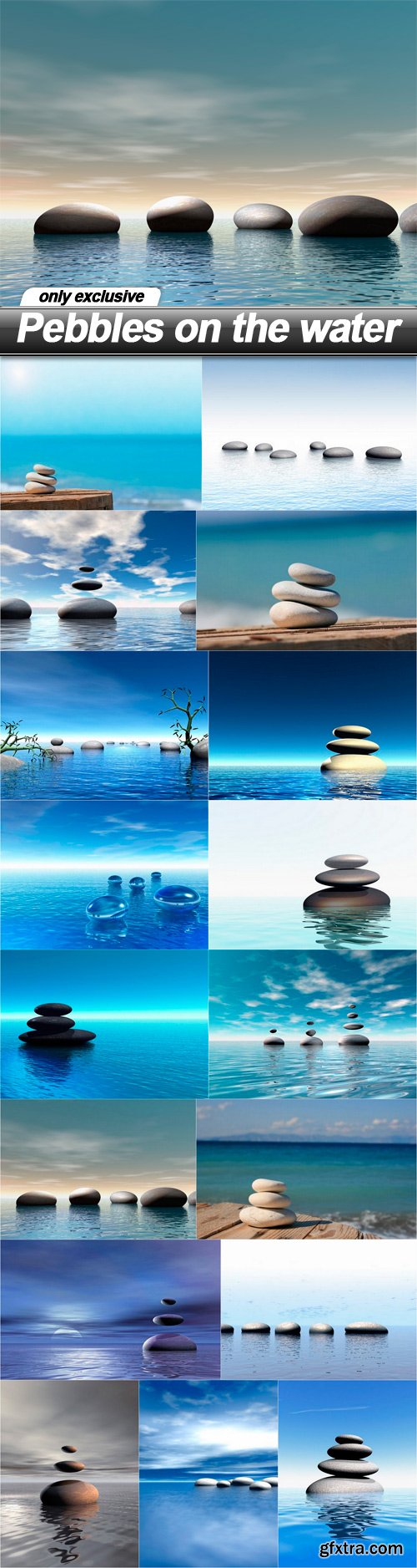 Pebbles on the water - 17 UHQ JPEG