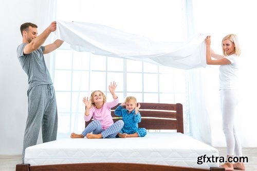 Collection mattress on bed rest people woman man family 25 HQ Jpeg