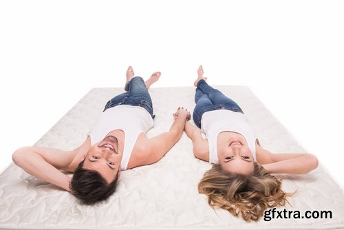 Collection mattress on bed rest people woman man family 25 HQ Jpeg