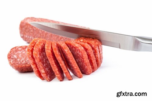 Collection of boiled sausage banger meat products 25 HQ Jpeg