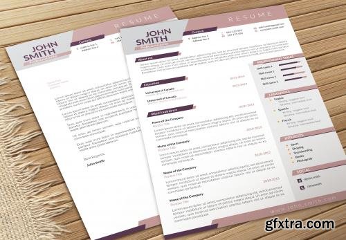 CreativeMarket Dynamic CV-Resume and Cover Letter 601966