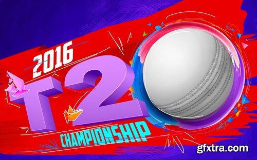 Collection of stick cricket ball championship competition 25 EPS