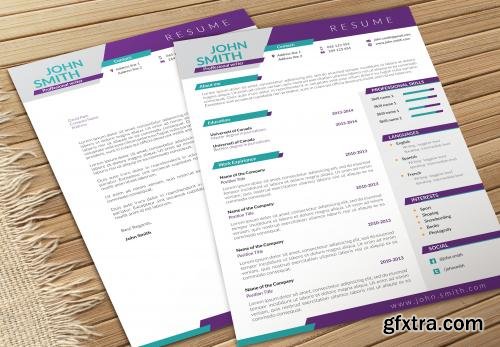 CreativeMarket Dynamic CV-Resume and Cover Letter 601966