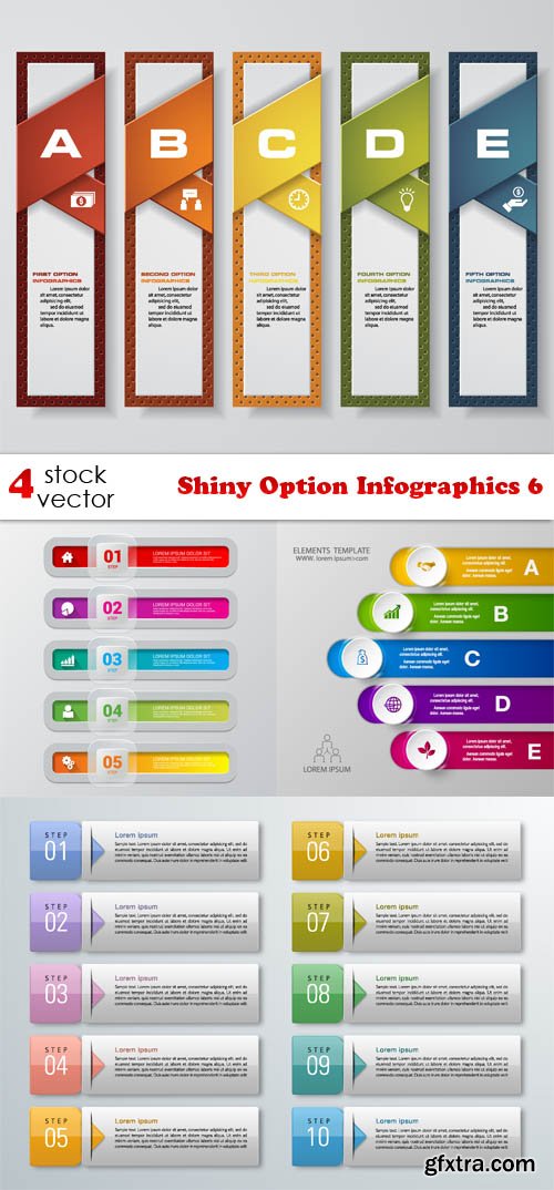 Vectors - Shiny Option Infographics 6
