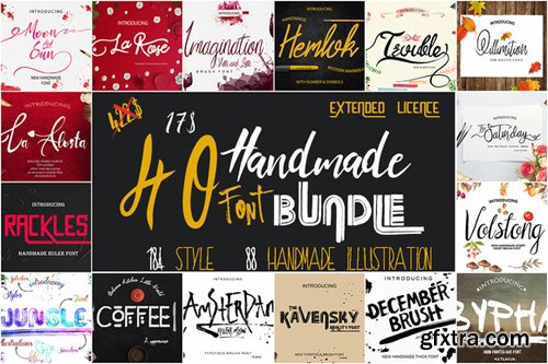 CM - Font & Bonus Bundle %97 Off 612749