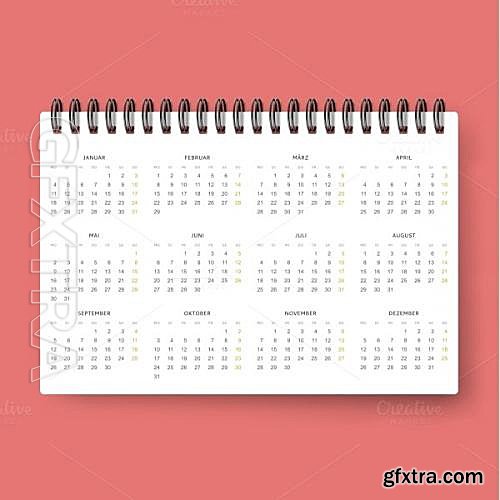 CM - Realistic calendar template 2016 595725