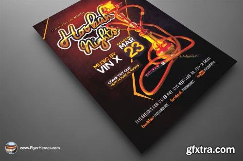 CreativeMarket Hookah Nights Flyer Template 2 602096