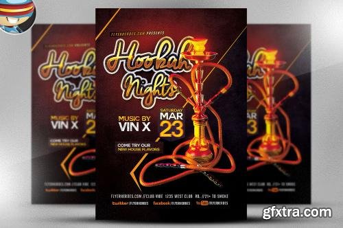 CreativeMarket Hookah Nights Flyer Template 2 602096