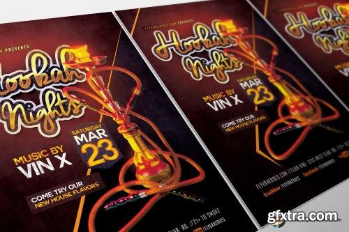 CreativeMarket Hookah Nights Flyer Template 2 602096