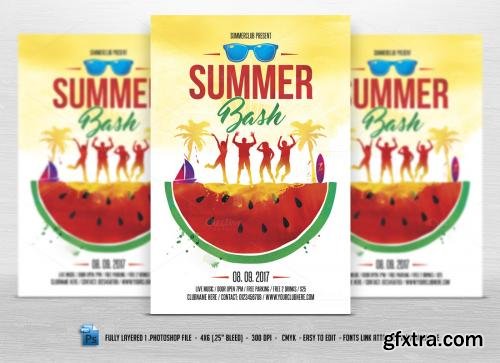 CreativeMarket Summer Bash Flyer template 602189