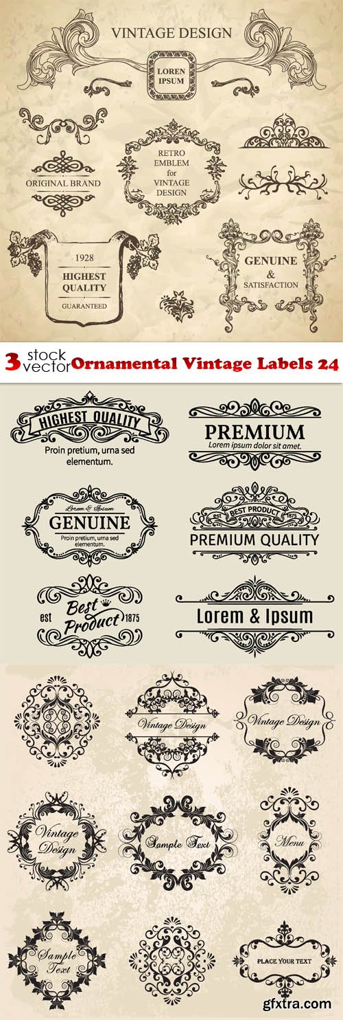 Vectors - Ornamental Vintage Labels 24