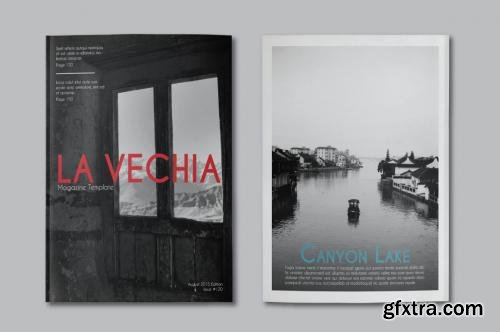 CreativeMarket La Vechia Magazine Template 258120