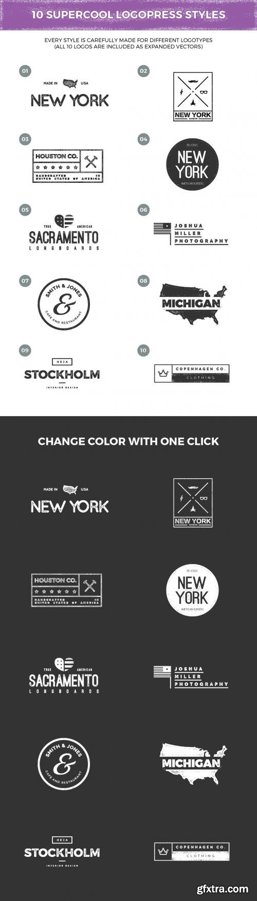 CreativeMarket Logopress - Minimal Vintage Styles 284724